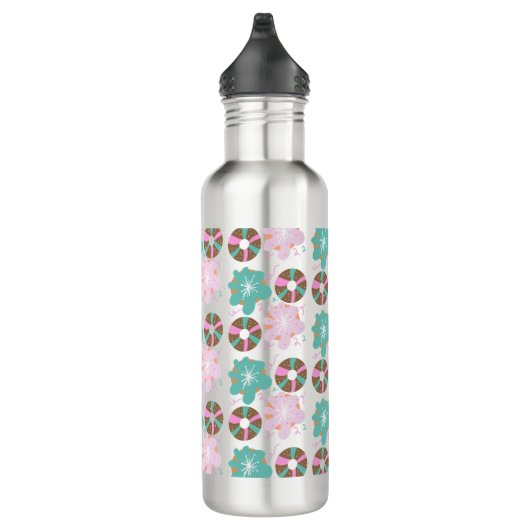 Kinder kerstdonuts Doodle Pink Thermal Tumbler Waterfles (Rechts)