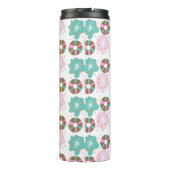 Kinder kerstdonuts Doodle Pink Thermosbeker (Achterkant)
