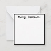 Kinder kerstdorp Whimsical Black & White Notitiekaartje (Achterkant)