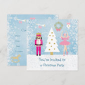 Kinder kerstfeest - boom, ballerina, Nutkraker Kaart (Voorkant / Achterkant)