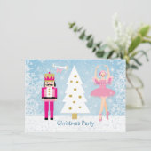 Kinder kerstfeest - boom, ballerina, Nutkraker Kaart (Staand voorkant)