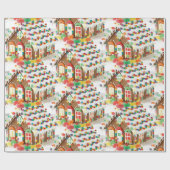 Kinder kerstfeest in het ontbijt cadeaupapier (Vlak)