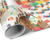 Kinder kerstfeest in het ontbijt cadeaupapier (Rol Hoek)