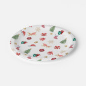 Kinder kerstfeest papieren bordje (Gekanteld)