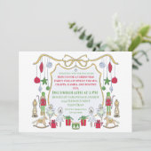 Kinder Kerstfeest Uitnodiging Ballerina Soldaat (Staand voorkant)