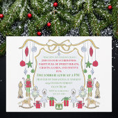 Kinder Kerstfeest Uitnodiging Ballerina Soldaat