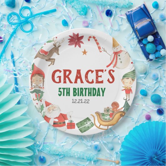 Kinder kerstfeestborden papieren bordje (Feest)