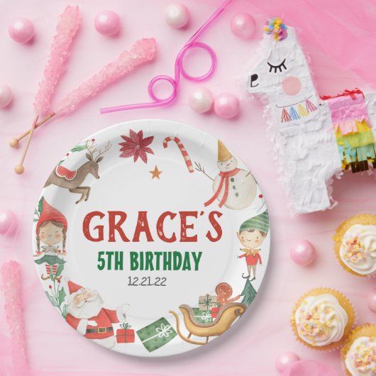 Kinder kerstfeestborden papieren bordje (Feest)