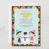 Kinder kerstfeestdag en Snowman Kaart (Voorkant)