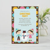 Kinder kerstfeestdag en Snowman Kaart (Staand voorkant)