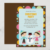 Kinder kerstfeestdag en Snowman Kaart (Voorkant / Achterkant)