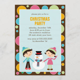 Kinder kerstfeestdag en Snowman Kaart