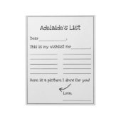 Kinder kerstfeestdag feestdag — Letter Notitieblok (Linkerzijde)