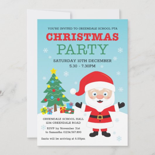 Kinder kerstfeestdag kaart (Voorkant)