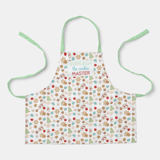 Kinder kerstfeestdag met gevierde kerkbeugel schort (Voorkant)