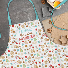 Kinder kerstfeestdag met kerstcadeau schort
