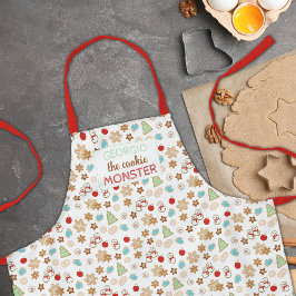 Kinder kerstfeestdag met kerstcadeau schort