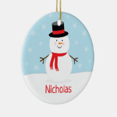 Kinder kerstfeestdag Snowman Keramisch Ornament (Rechts)