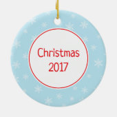 Kinder kerstfeestdag Snowman Keramisch Ornament (Achterkant)