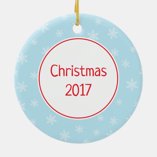 Kinder kerstfeestdag Snowman Keramisch Ornament (Achterkant)