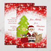 Kinder kerstfeestdag voor kerstmis met kerstmis kaart (Voorkant / Achterkant)