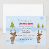 Kinder kerstfeestdag winterhert kaart (Voorkant / Achterkant)