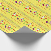 Kinder kerstfeestjes Feestdagen op maat Cadeaupapier (Hoek)