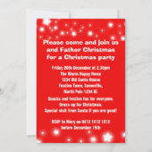 Kinder kerstfeestuitnodiging Santa rood & groen Kaart (Achterkant)