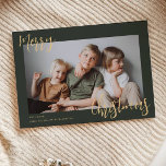 Kinder kerstfoto Merry Feestdagenkaart<br><div class="desc">Vrolijk Kerstfeest Kinder Foto Vakantie Kaart</div>