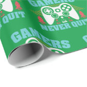 Kinder kerstgamers nooit stoppen met inpakpapier (Rol Hoek)