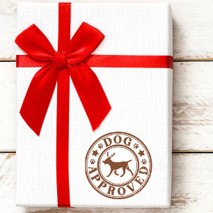 Kinder kersthond goedgekeurd ronde sticker