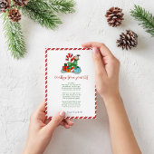 Kinder kerstjongen Elf Goodbye Letter Uitnodiging