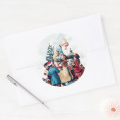 kinder kerstkerstfeestdag ronde sticker (Envelop)