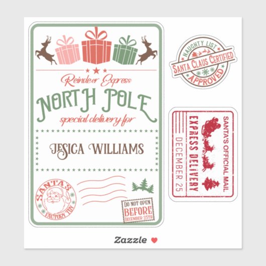 Kinder kerstkerstkerstkerstkerstkerstkerstman sticker (Vel)