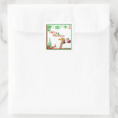 Kinder kerstkerstkerstkerstkerstkerstkerstSticker Vierkante Sticker (Tas)
