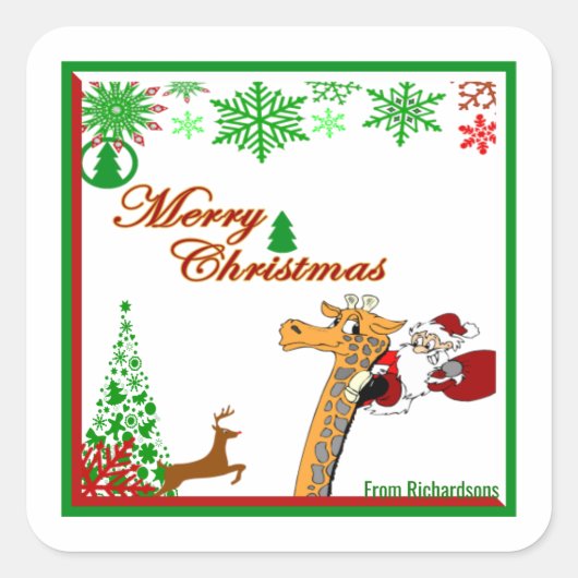 Kinder kerstkerstkerstkerstkerstkerstkerstSticker Vierkante Sticker (Voorkant)