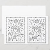 Kinder Kerstkleurplaat Christmas Gingerbread (Voorkant / Achterkant)