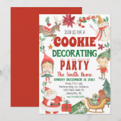 Kinder kerstkoekjes Decoratieve Partij Uitnodiging (Voorkant / Achterkant)