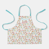 Kinder kerstkoekjesmeester patterned Holiday apr. Schort (Voorkant)