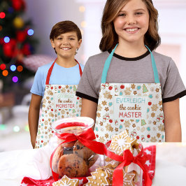 Kinder kerstkoekjesmeester patterned Holiday apr. Schort