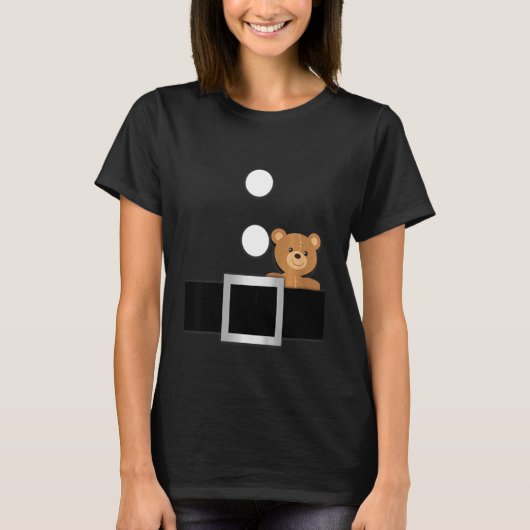 Kinder kerstkostuum voor Toddlers Bruin Beer Plush T-shirt (Voorkant)