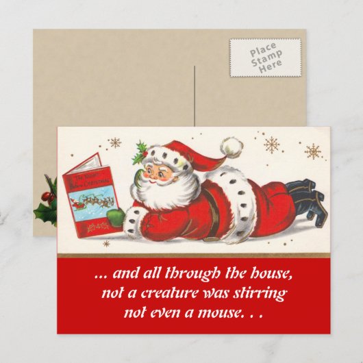 Kinder Kerstman Briefkaart (Voorkant / Achterkant)