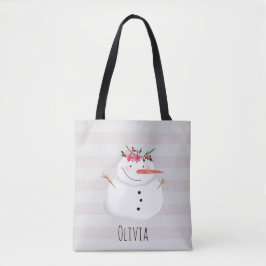 Kinder kerstman en feestelijke kerstman tote bag