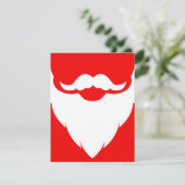 Kinder Kerstman feestuitnodiging wit & rood Kaart (Staand voorkant)