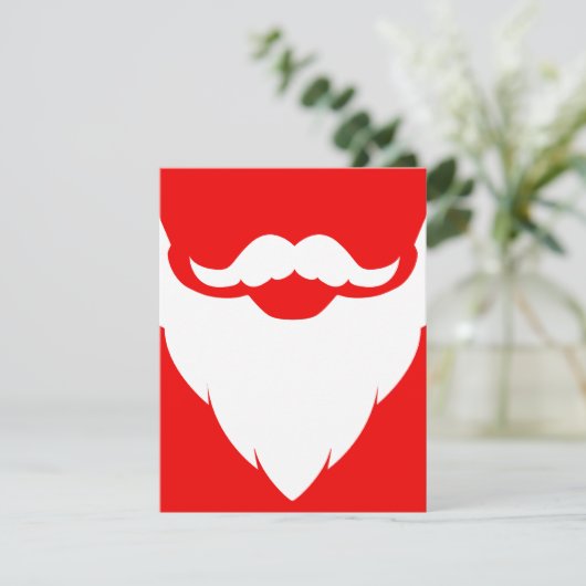 Kinder Kerstman feestuitnodiging wit & rood Kaart (Staand voorkant)