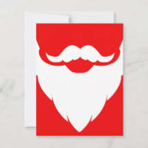 Kinder Kerstman feestuitnodiging wit & rood