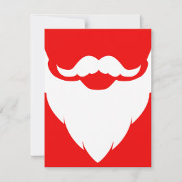 Kinder Kerstman feestuitnodiging wit & rood Kaart