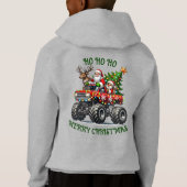 Kinder kerstman in een vrachtwagen (Achterkant)