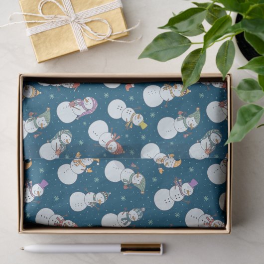 Kinder kerstman in Pet Blue Tissuepapier (Geschenk)