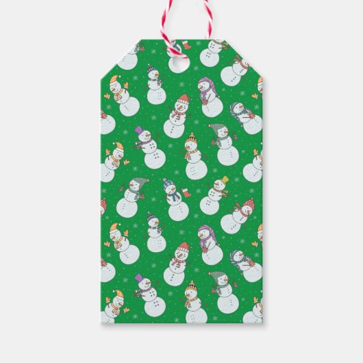 Kinder kerstman in Pet Cadeaulabel (Voorkant)